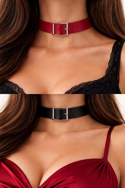Siyah Kemer Choker