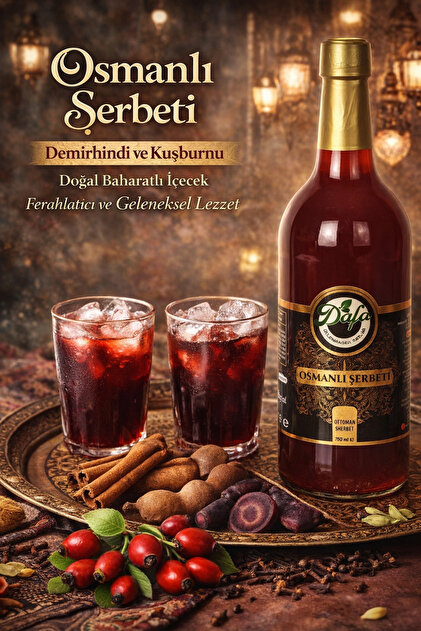 Osmanlı Şerbeti 750ml | Demirhindi & Kuşburnu | Doğal Baharatlı İçecek | Ferahlatıcı & Geleneksel