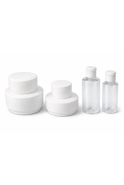 6 pieces Travel Set 150-100-50-25 ml empty plastic cosmetic box 100-50 ml empty pet bottle