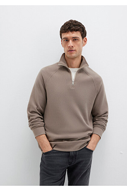 Mavi Yarı Fermuarlı Bej Sweatshirt 0S10483-70380 - Fiyatı, Yorumları