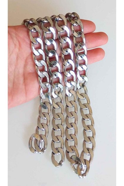 Silver Color Classic Bag Chain 120 Cm