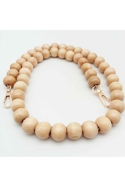 Thin Beaded 90 cm Wooden Handle