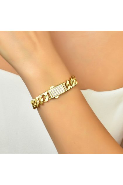 11mm 14K 0.50 Mikron (Has Altın) Kaplama Gurmet Bileklik (Yeni Ürün)