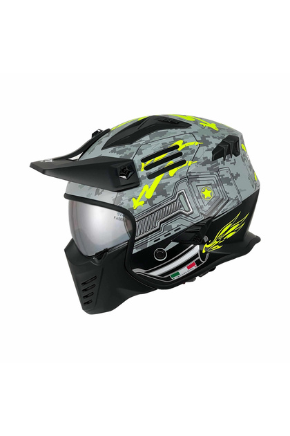 Sway HELMET FS-X2 SW 726X TOKYO TROOPER MODÜLER KASK L BEDEN GRİ