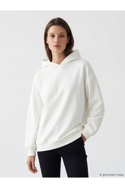 Trendlucky Women's Hooded Sweatshirt Tunic with Difference in Color