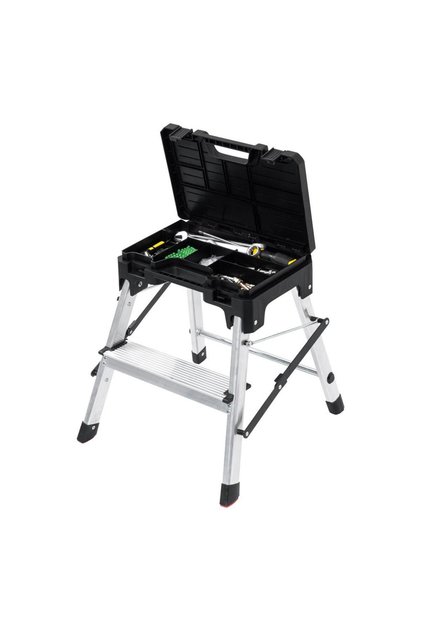 Ladder with a Toolbox, Silver*Black, Size 43.3*42.4cm
