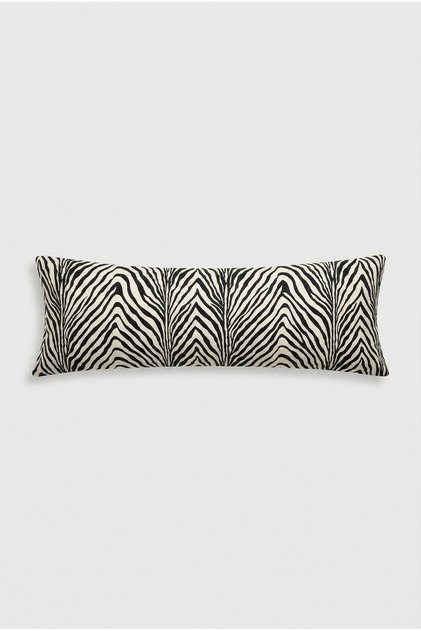 Zebra Dolgun Uzun Yastık 50x150 cm %100 Pamuk Hamile Yan Yatış Destek Yastığı Dekoratif Yastık