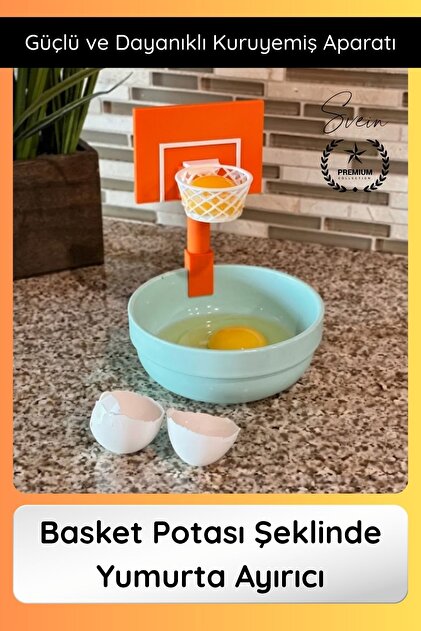 # Egg Separator Apparatus in the Shape of an Egg Basket Practical Yellow and White Egg Separation Apparatus Easy to Use