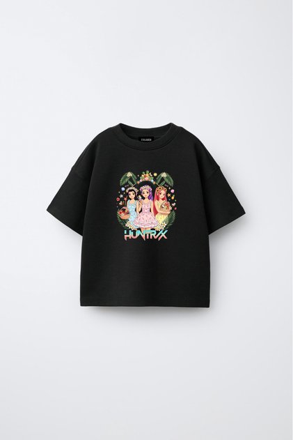 Kpop Demon Hunters Huntrix Zoey Rumi Mira Printed Oversize 100% Cotton Short Sleeve Unisex Kids T-Shirt