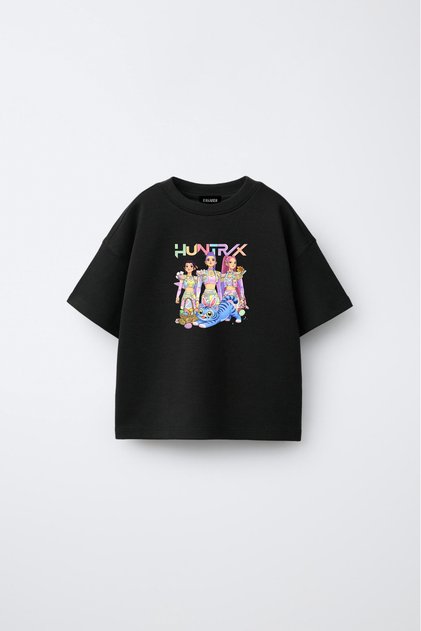Kpop Demon Hunters Huntrix Zoey Rumi Mira Printed Oversize 100% Cotton Short Sleeve Unisex Kids T-Shirt