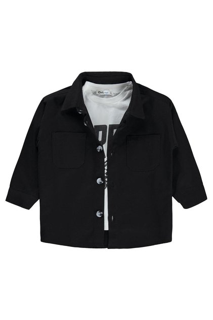 Double Pocket T-Shirt for 2-5 Years Old - Black