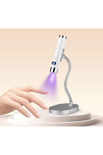 G1 Sensörlü Mini Ai Uv Led Lamba Manyetik Standlı Manikür Tırnak Kurutucu Beyaz 5w