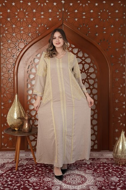 جلابية نسائية مطرزة كاملة – خيارك للذوق العالي