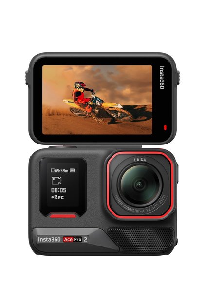 Cameră Sport Ace Pro 2 Dual Battery Xplorer Bundle, 8K, 2 Acumulatori, Slate Gray