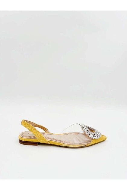 EMBELLISHED FLAT SLING-BACK
