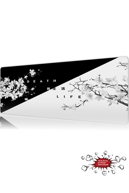 Death & Life Gaming Oyuncu XL Mouse Pad Mousepad 90X40 cm 4MM Dikişli Model