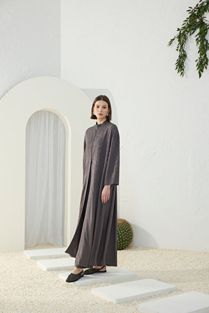 Mink Shawl Patterned High Collar Ferace
