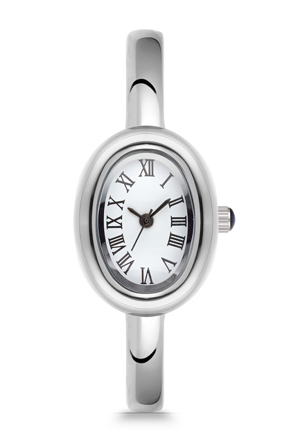 Metal Clamp Cord Oval Minimal Women's Wristwatch