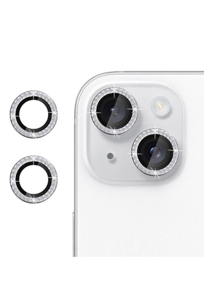 Diamond Stone Camera Lens Protector Compatible with iPhone 15-14-15 Plus-14 Plus