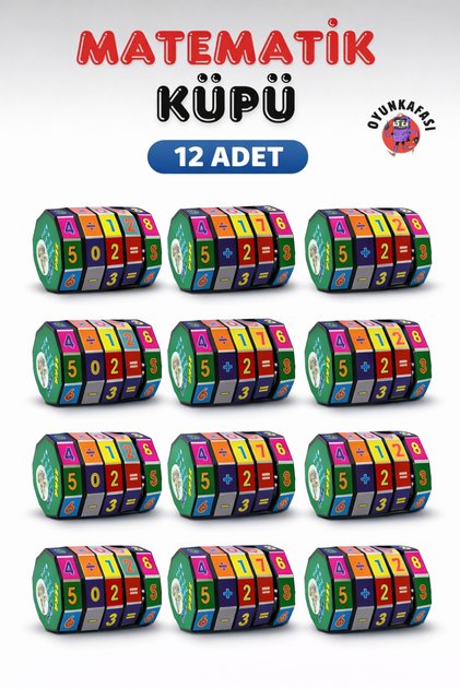 12-Piece Mini Math Cube 12 Educational Cubes