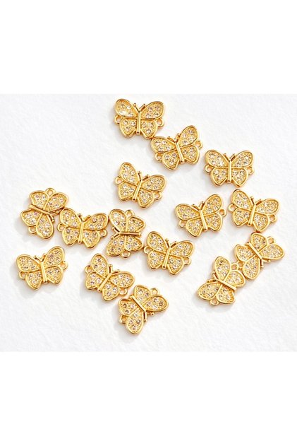 5 Pieces of Lacquer Coated Stone Butterfly Model Necklace Bracelet Anklet End
