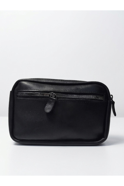 Hakiki Deri Unisex El Çantası - El Yapımı Clutch Portföy Çanta - Premium Seri (Dopp Kit )