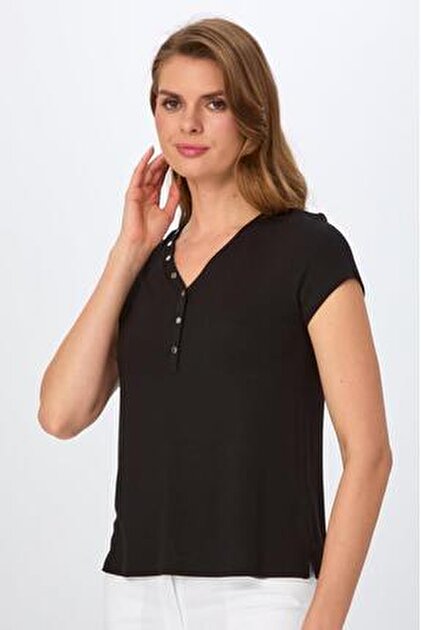 ONLY Onlsara S/S Stud CS Maglia Jrs - Maglietta da Donna, Nero, L
