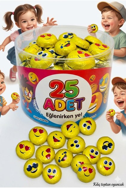 Emoji Çikolata Eğlencesi 25 Adet