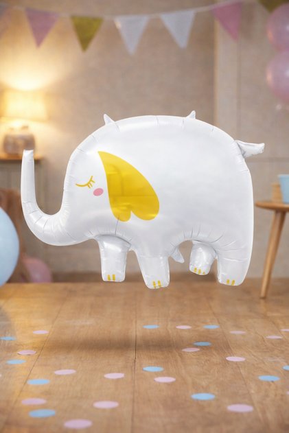 White Elephant Foil Balloon 71 cm Large Size Baby Birthday Party Decoration Children's Balloon Ornament