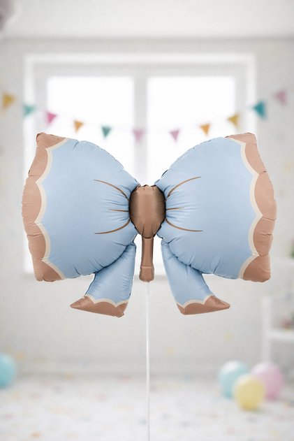 Bow Foil Balloon 92 cm Blue Ribbon Shaped Birthday Party Decoration Baby Party Decor