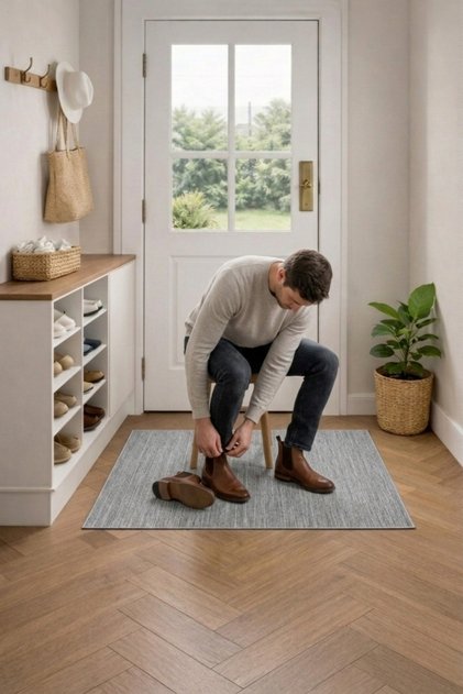 Montera Sisal Anthracite Door Mat Entrance Carpet in Front of the Door -7006