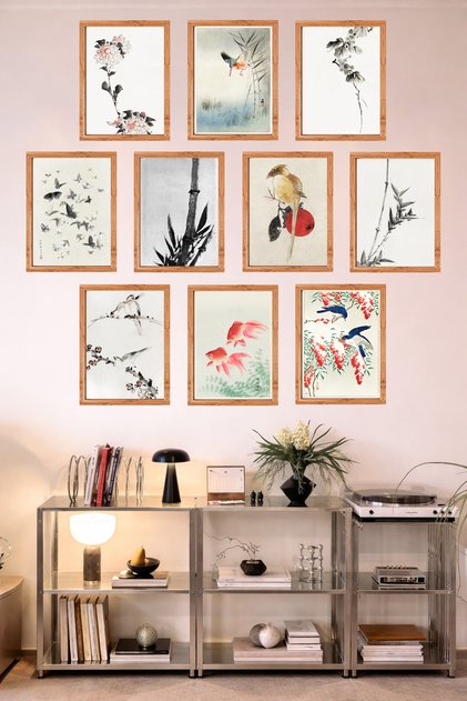 10-Piece Frame-Looking Feng Shui Japanese Style Minimalist Painting Set – 15X20 cm Mdf Uv Printing