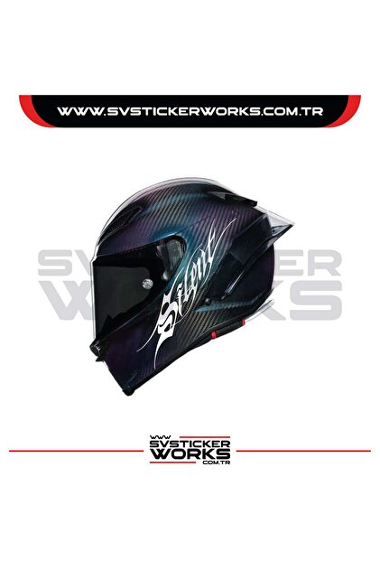 ARONA Silent Sticker Kask Sticker Kasklar Uyumlu Tek Yön 1 Adet