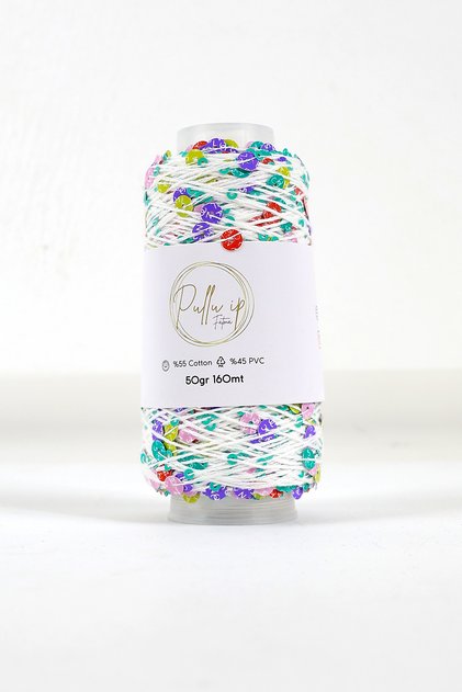 Sequin Yarn 160 Meters in 50 Gram Skeins Sequin Size: 3Mm+6Mm