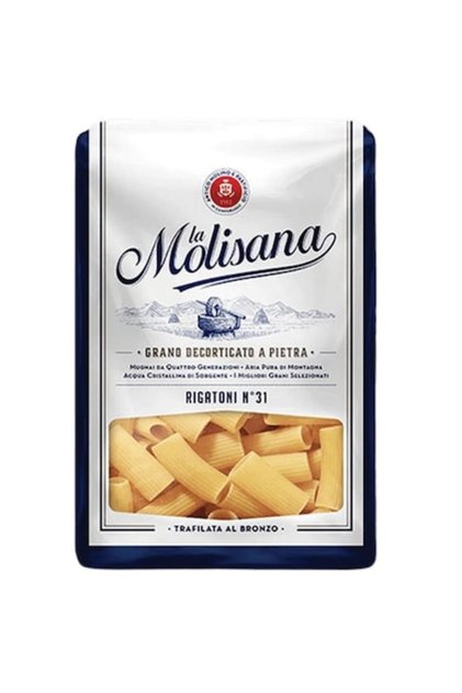 Rigatoni, La Molisana, 1kg, tubulari, din făină de grâu dur