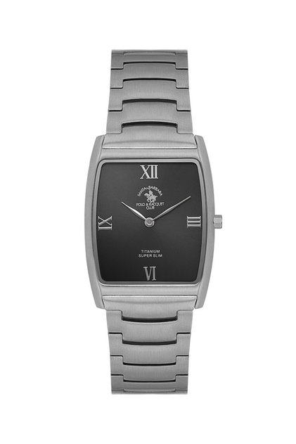 Santa Barbara Polo Club Sb.4.10036-2 Titanium Slim Thin Rectangular Men's Wristwatch