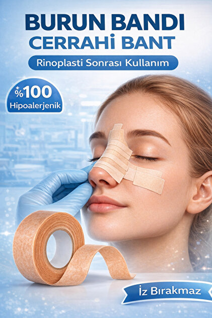 Micropore Rinoplasti Sonrası Burun Bandı – Hipoalerjenik Nefes Alabilir Cerrahi Kağıt Bant