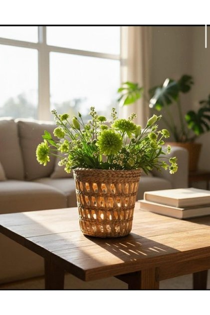 Hand Woven Wicker Decorative Basket / Flower Pot / Kitchen Bathroom Living Room Garden