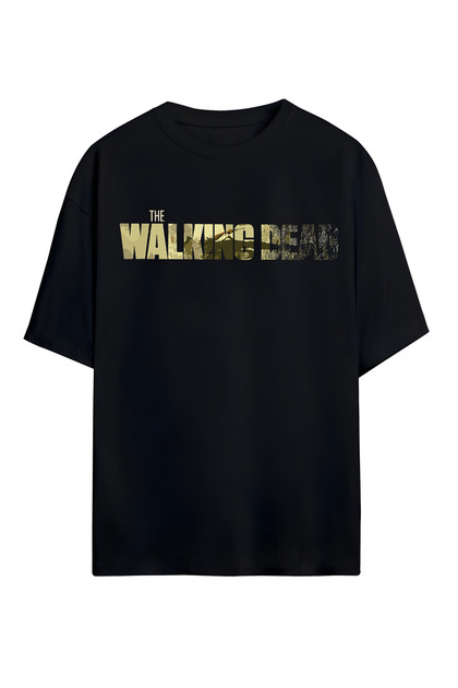 تي شيرت The Walking Dead مطبوع للجنسين 100% مقاس كبير مكون من قطن قطع