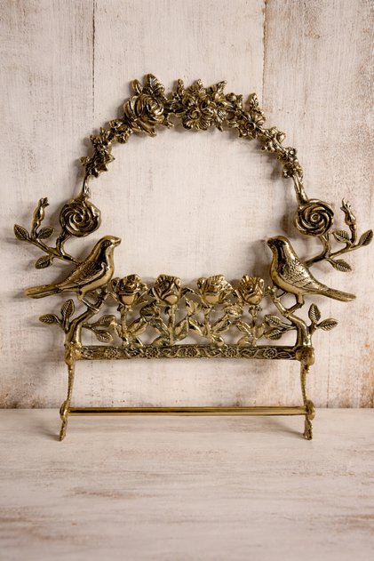 Esterhomedecor Brass Bird Towel Holder Is Screw-Free