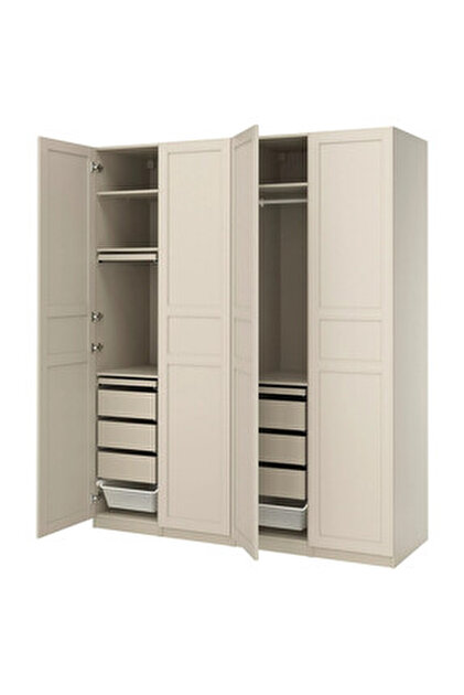 IKEA Gri Şık Kapaklı Gardırop 250x60x236 cm - Fiyatı, Yorumları
