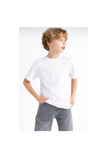Plain T-Shirts 100% Cotton Regular Crew Neck Kids Unisex T-Shirt 5 6 -7 8-9 10 -11 12 Years Old