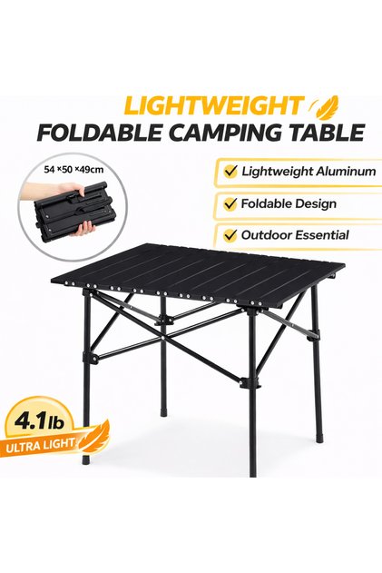 Folding Camping Table Aluminum Portable Outdoor Picnic Table Lightweight Travel Table