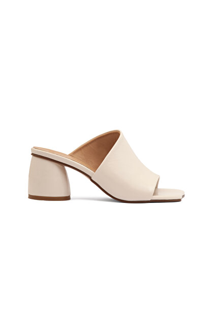 İst T50 Thick Heeled Genuine Leather Slippers