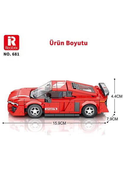 REOBRIX Creator 681 Audi R8 Spor Araba Yaratıcı Yapı Blok Seti