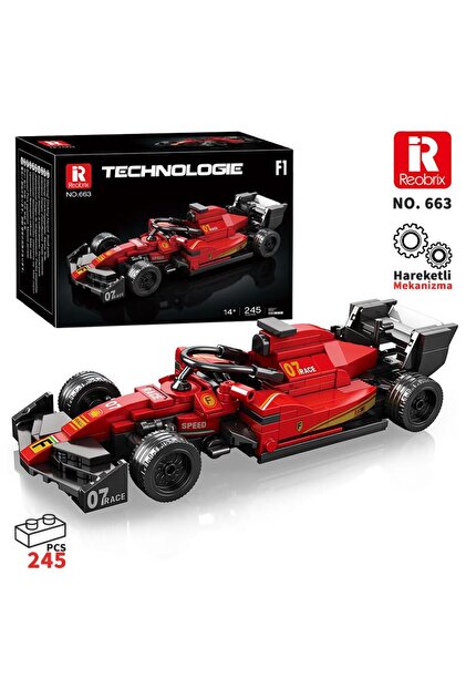 REOBRIX Technic 663 Ferrari Formula F1 Yarış Arabası Yaratıcı Yapı