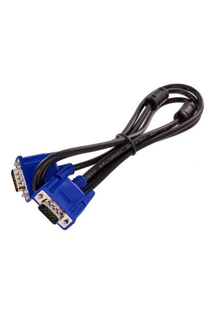 VGA Screen Conversion Cable Male to Male with 15 Pins Black