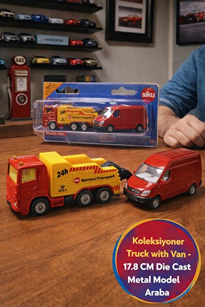 TOYFEST Siku Breakdown Truck with Van Çekici Kurtarıcı Panelvan