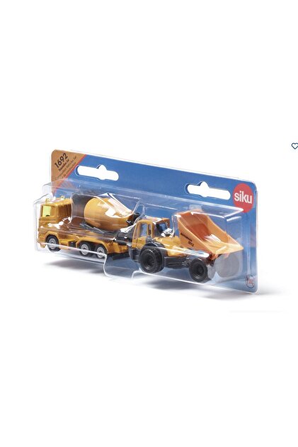 TOYFEST Siku İnşaat Araçları Seti Damperli Kamyon Beton Mikseri