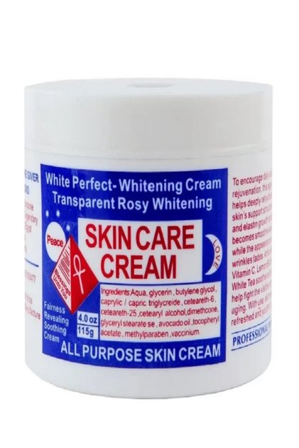 White Perfect Skin Care Cream, Çok Fonksiyonlu, Yüz & Vücut, Beyazlatma Cilt Bakım Kremi 115 Gr